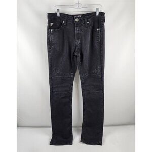 Salvage Jeans Mens 34L Black Havoc Slim Straight Denim (34x34)